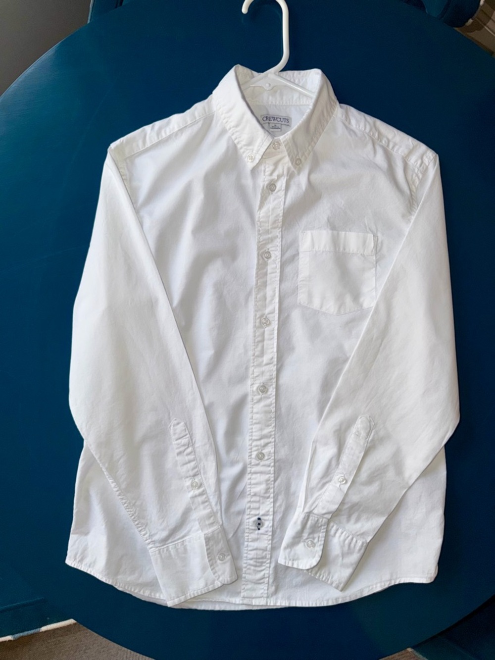 Crewcuts White Button-Down Shirt with Chest Pocket